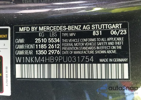 2023 Mercedes-Benz Glc 300 4Matic Suv from USA, damaged, VIN W1NKM4HB9PU031754